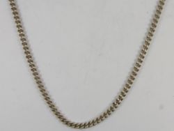 CURB CHAIN NECKLACE STERLING SILVER 17.75