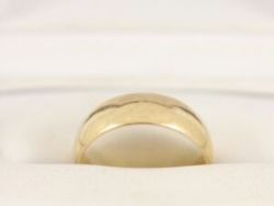 WEDDING BAND 9CT GOLD LADIES D SHAPED SIZE M 375 3.1G BS77