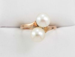 VINTAGE ENGAGEMENT RING 9CT ROSE GOLD LADIES PEARL IDEAL GIFT SIZE K R13