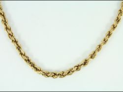 ROPE CHAIN NECKLACE 9CT GOLD STUNNING 20