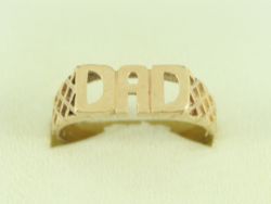 DAD SIGNET RING 9CT GOLD GENT'S SIZE V 375 3.2G EP89