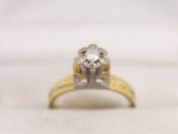 DIAMOND SOLITAIRE RING 18CT GOLD LADIES SIZE M 750 5.4G BW63