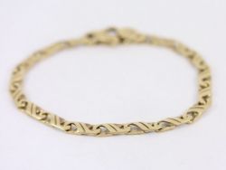 LADIES CHAIN BRACELET 9CT GOLD STUNNING ITALIAN 375 8.5G AQ8