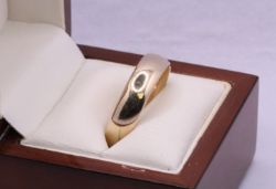 9K SOLID YELLOW GOLD GENTS WEDDING BAND RING SIZE Y 6MM VINTAGE 375 6.7G AAB843