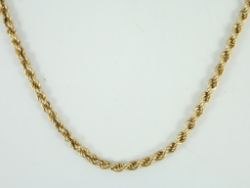 ROPE CHAIN NECKLACE 9CT GOLD STUNNING 22.75