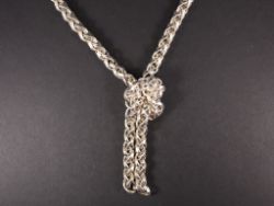 LINKS OF LONDON INFINITY KNOT NECKLACE STERLING SILVER CHAIN 28
