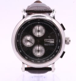 DREYFUSS & CO GENTS WATCH 45MM 1925 CHRONO LEATHER STRAP LIMITED EDITION AAC070