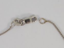 DIAMOND & AMETHYST PENDANT 18CT WHITE GOLD LADIES NECKLACE 750 4.5G IC69