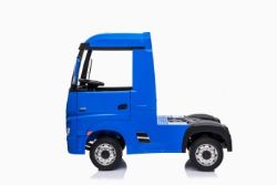 RIDE ON FULLY LICENCED MERCEDES BENZ ACTROS TRUCK 24V COMPLETE WITH OFFICIAL TRAILER - BLUE