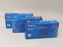 X3 NITRILE GLOVES, MEDIUM - LATEX FREE, POWDER FREE, 100 PCS PER BOX , BLUE 100 GLOVE