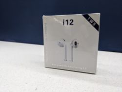 6X TWS WIRELESS I12 EARBUDS WITH BLUETOOTH 5.0 BLACK / WHITE