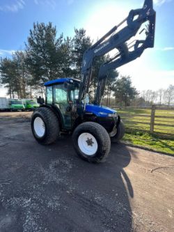 NEW HOLLAND TN55 LOADER TRACTOR 55HP 4WD FULL CAB COMPACT TRACTOR QUICKE LOADER