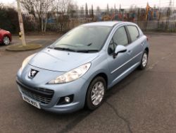 2011 PEUGEOT 207 1.6 HDI ACTIVE 5 DOOR HATCHBACK - 58,000 MILES - 2 KEYS - WV61WXS.