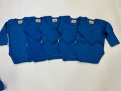 X10 100% ORGANIC COTTON BLUE BABYGROW / BABY BODYVEST - 6-12 MONTHS - RRP £30