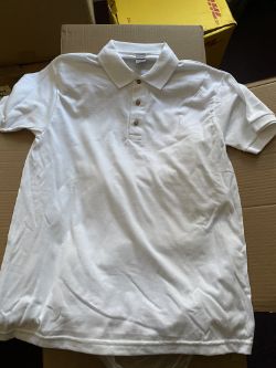 X40 WHITE GILDAN DRY BLEND POLO TSHIRTS - MEDIUM NEW - RRP £280
