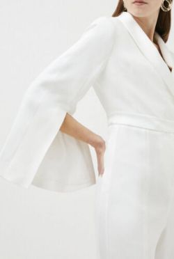 KAREN MILLEN WHITE JUMPSUIT SIZE 12 NEW WITH TAGS
