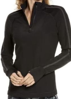 NEW SWEATY BETTY WOMEN'S THERMODYNAMIC HALF-ZIP PULLOVER IN BLACK SIZE M