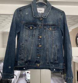 PISTOLA DENIM DISTRESSED DESIGNER JACKET W SIDE ZIPS SIZE M