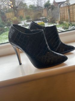 DUNE LADIES CROC PATENT SHOE BOOTS IMMACULATE