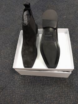 NEW SUEDE CHELSEA BOOTS - BLACK - SIZE UK 11
