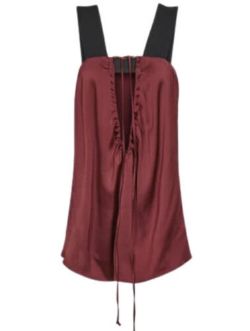 REISS RED LAUREN STRAP DETAIL SATIN CAMISOLE UK