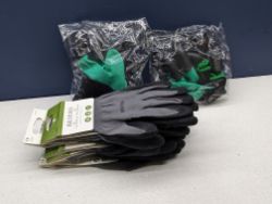 LOT OF GLOVES, GRAY WORK GLOVES FOR THE GARDEN - 2 CLAW GLOVES FOR GARDENING WORK