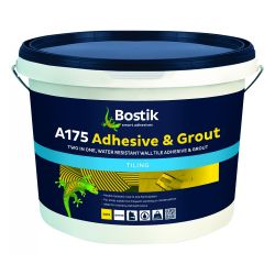 384X BOSTIK A175 ADHESIVE AND GROUT 10KG (MAY BE ON THE TURN NEED MIXING)