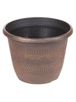 PAIR OF ACORN PLANTERS ROUND 10INCH RRP £15