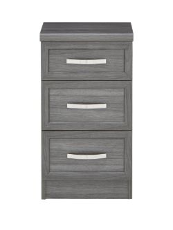 CAMBERLEY 3 DRAWER GRADUATED BEDSIDE CHE RRP £69