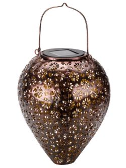 ZAHRA BRONZE EFFECT SOLAR HANGING LANTER RRP £20