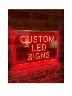 PERSONALISED LED ILLUMINATED CUSTOM SIGN RRP £ 35