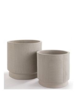 PATTERNED PLANTER STONE SET OF 2 RRP £90