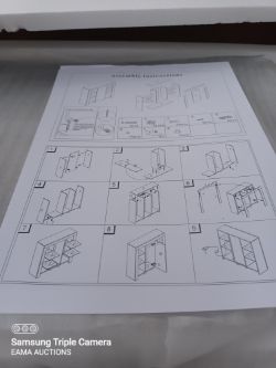 L70 - 1 PALLET CONTAINING APPROX 14 BLACK AND WHITE SHELVING