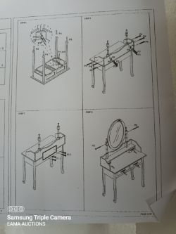 BOX 59 CONTAINING 1 WHITE DRESSING TABLE WITH MIRROR
