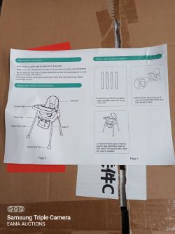 BOX 55 CONTAINING 1 CHILDS HIGH EATING CHAIR