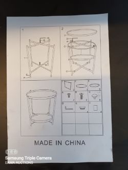 BOX 89 CONTAINING 1 BLACK METAL ROUND TABLE