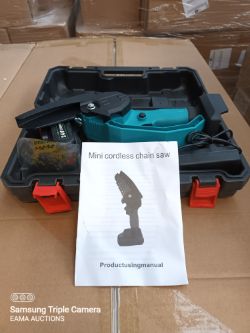 BOX 132 CONTAINING 1 BRAND NEW MINI CORDLESS CHAIN SAW