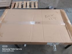 BOX 114 CONTAINING 1 PEAR AND OVAL SHAPED TABLE