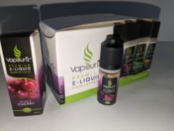 VAPOURIZ E-LIQUID 4.7 CARTONS OF BLACK CHERRY FLAVOUR 10X10ML OF 1.2%