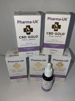 5 OF CBD OIL 1000MG 30ML BOTTLES FLAVOUR FREE