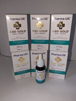 6 OF CBD OIL 300MG 30ML BOTTLES PEPPERMINT FLAVOUR