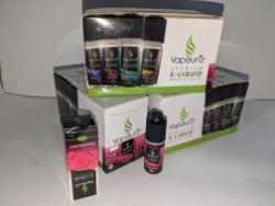 VAPOURIZ E-LIQUID 6 CARTONS OF RASBERRY FLAVOUR 10X10ML OF 1.2%