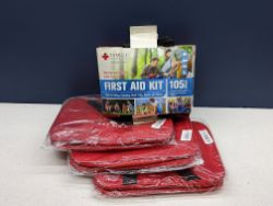 4X FIRST AID KIT BAG WITH ACCESSORIES - FIRST AID BAG WITHOUT ACCESSORIES