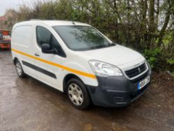 2016 PEUGEOT PARTNER VAN - 52,792 MILES - EX COUNCIL