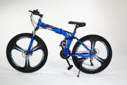 FULL SUSPENSION BLUE FIREFLY FOLDING 21 GEAR MOUNTAIN BIKE 3 SPOKE 26