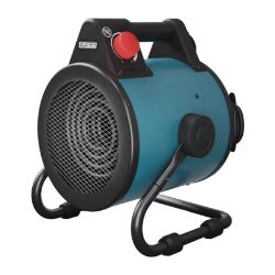 ERBAUER 2000W ELECTRIC BLUE, BLACK & RED TUBULAR WORKSHOP HEATER