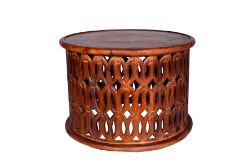 5 X MANGO WOOD - TEAK BROWN COFFEE TABLE - ND0041