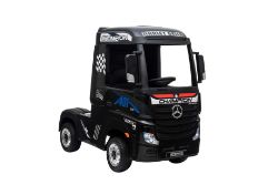 RIDE ON FULLY LICENCED MERCEDES BENZ ACTROS TRUCK HL358 12V WITH OFFICIAL TRAILER - BLACK