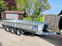 IFOR WILLIAMS TRI-AXLE DROP SIDE TRAILER * YEAR 2022 * C/W LED LIGHTS
