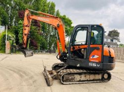 DOOSAN SOLAR 55V TRACKED EXCAVATOR C/W GRAPPLE BUCKET
